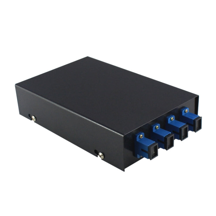 Parete fondata scatola terminale a fibra ottica da tavolo a 4 porte con flangia in fibra a coda SC, 4 Optical Fiber Terminal Box Parete fondata scatola terminale a fibra ottica da tavolo a 4 porte con flangia in fibra a coda SC, 4 Optical Fiber Terminal Box